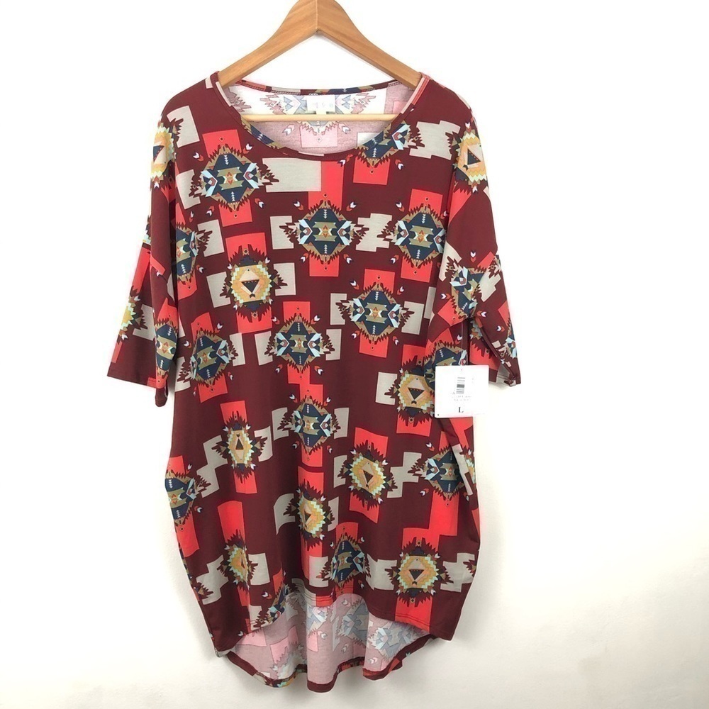 LuLaRoe Irma South Western Print Tunic Shirt L